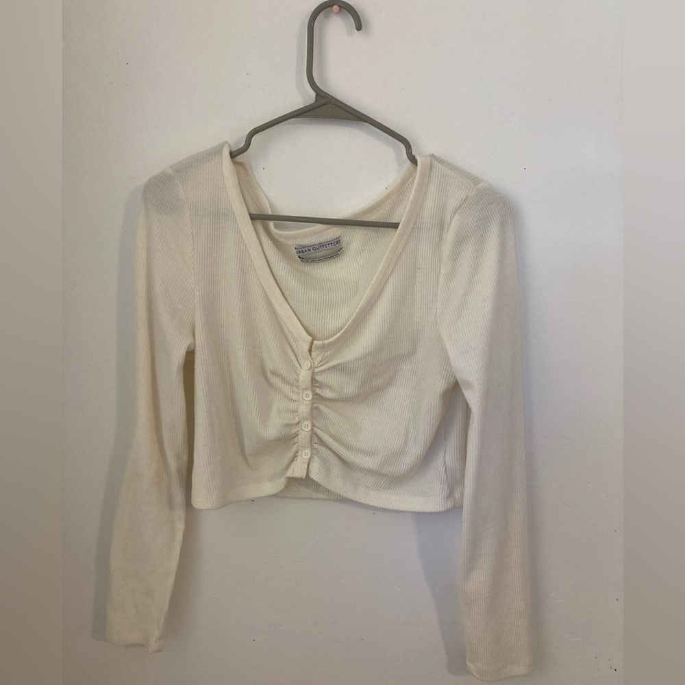 Urban Outfitters white cropped sweater